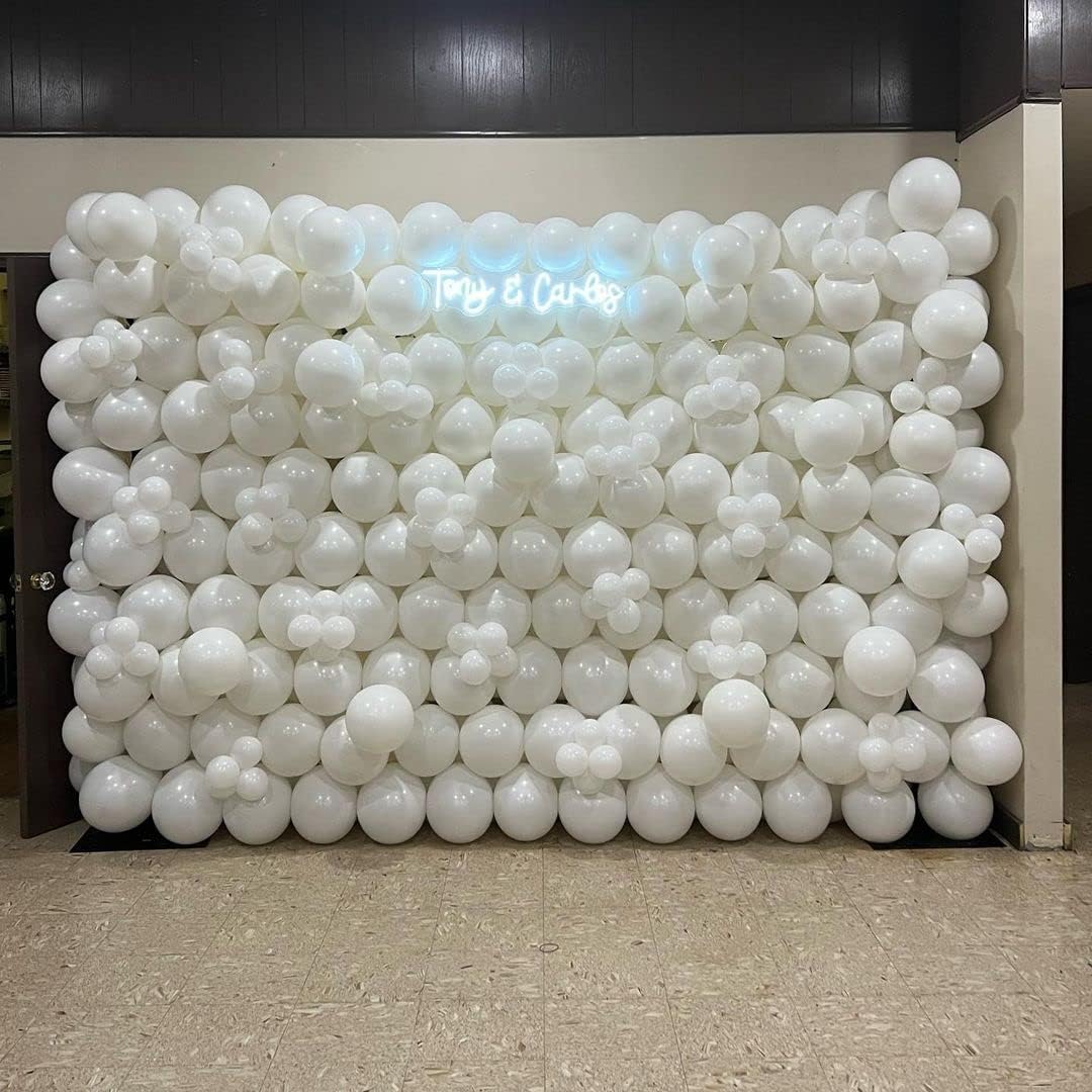 White Balloons Latex Party Balloons - 50 Pack 12 inch Helium Matte White Balloons for Wedding Graduation Baby Shower Birthday Anniversary Party Decorations