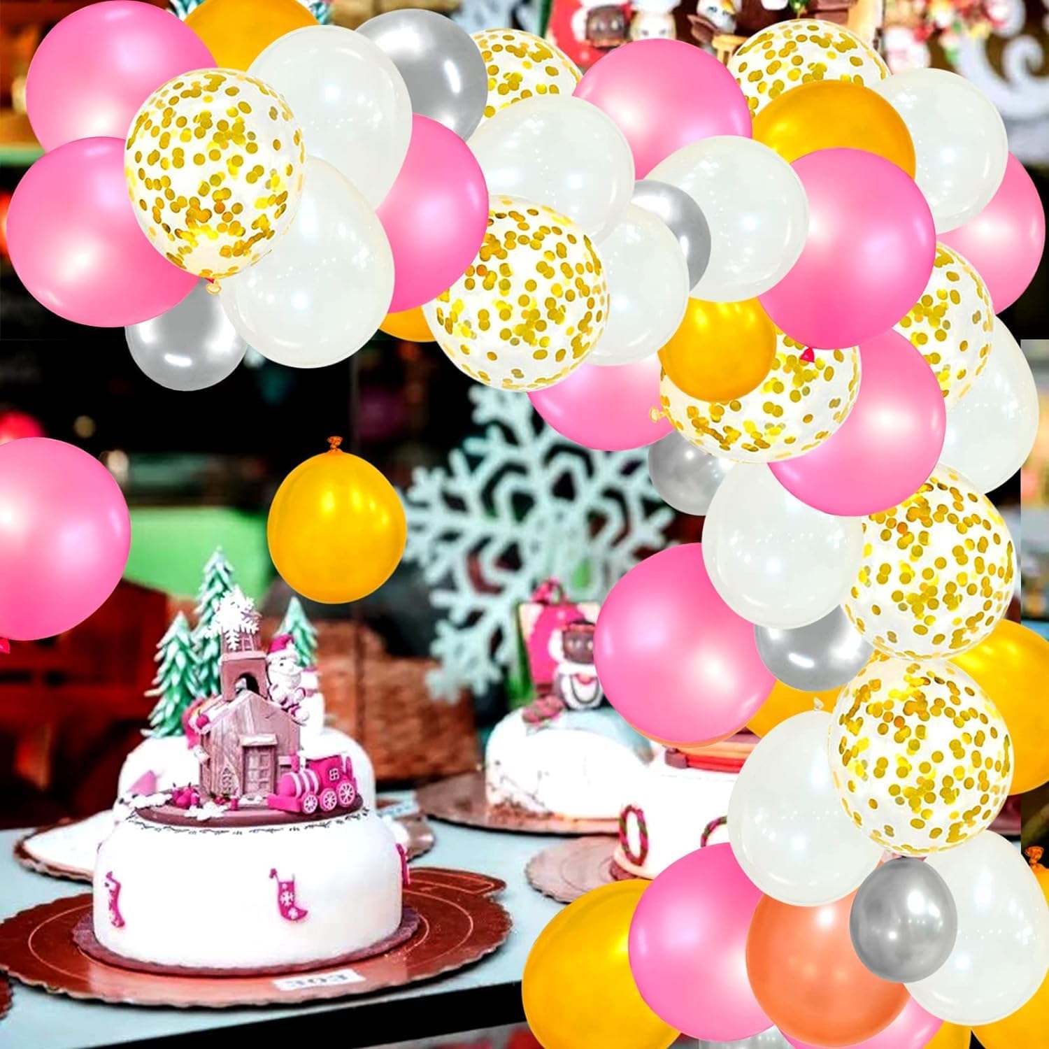 50 Pack Pink Balloons 12 Inch, Red Latex Balloons for Kids Party balloons Supplies Wedding Birthday Bridal Shower Decorations.