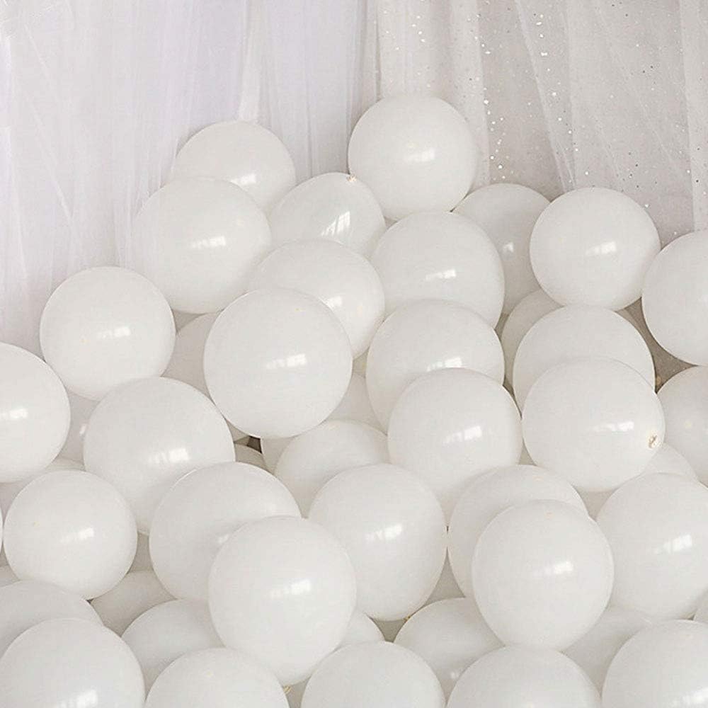 Latex Balloons, 100-Pack, 12-Inch, White Balloons for Wedding, Birthday Party, Festival, Christmas Decorations