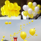 100 PCS 12 Inches Yellow Latex Balloons Large Thick Big Round Biodegradable Bulk Helium Gas or Air Inflated for Kids Birthday Graduation Wedding Party Halloween Christmas Decorations Supplies Favors
