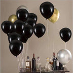 Black Balloons Latex Party Balloons, 100 pcs 12 Inches for Black Themed Wedding, Special Decoration, Birthday Party Backdrop