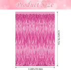 Birthday Foil Curtain – Pack of 3, Pink, Size 3ft x 6ft | Fringe Curtains for Party Decoration, Anniversary, Bachelorette, Baby Shower, Bridal Shower