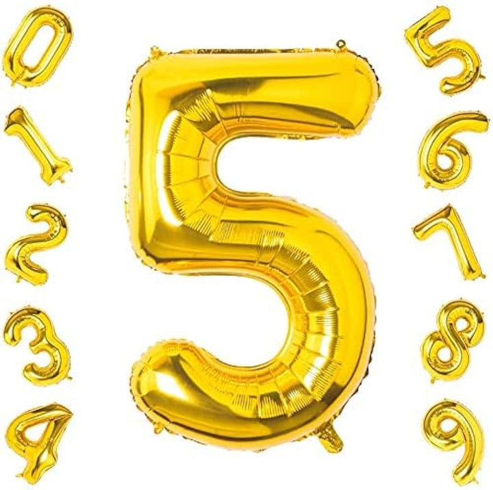 Gold Number 5 Foil Balloon 32 Inch