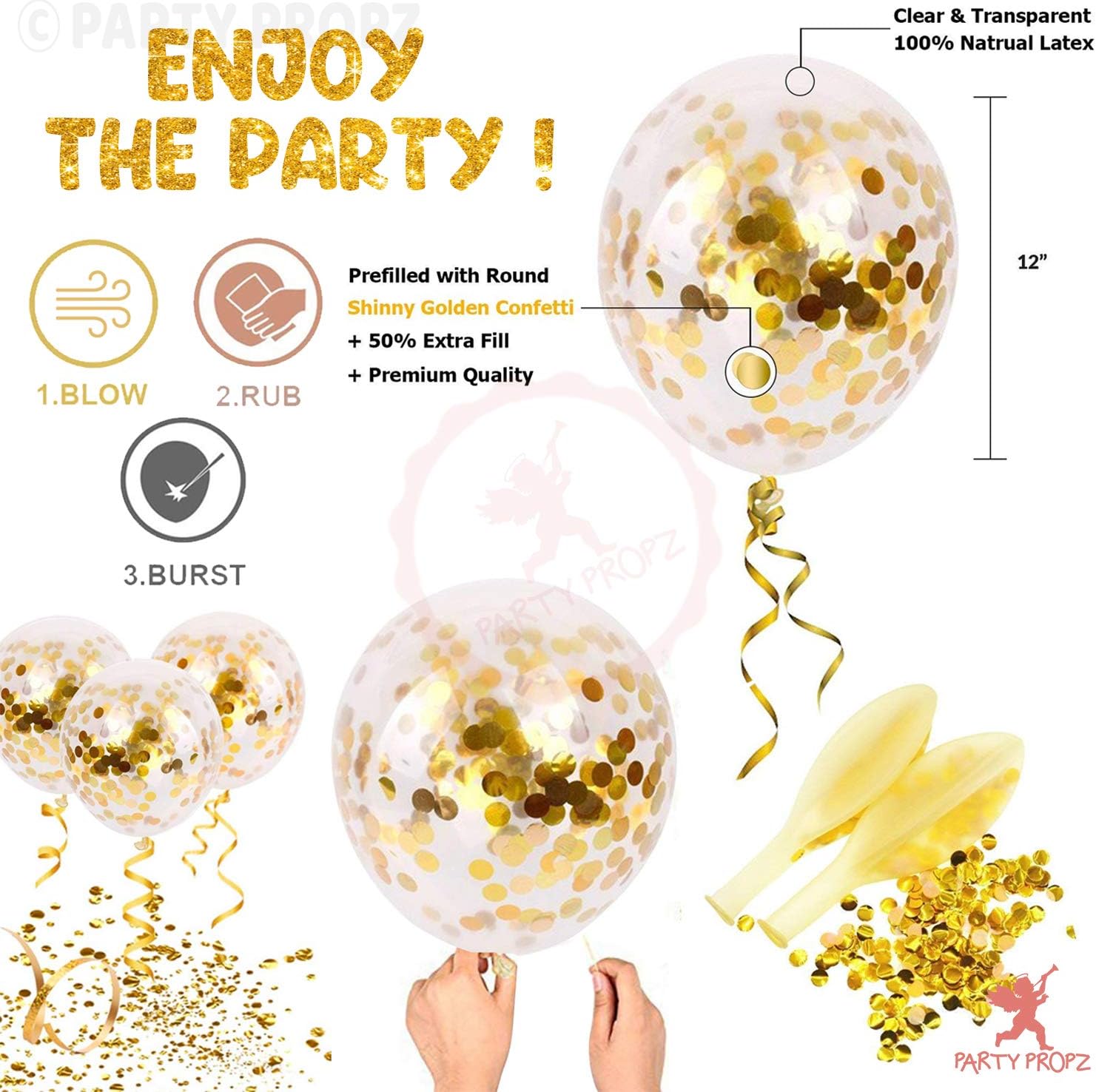 Golden Birthday Balloon Kit – 25Pcs