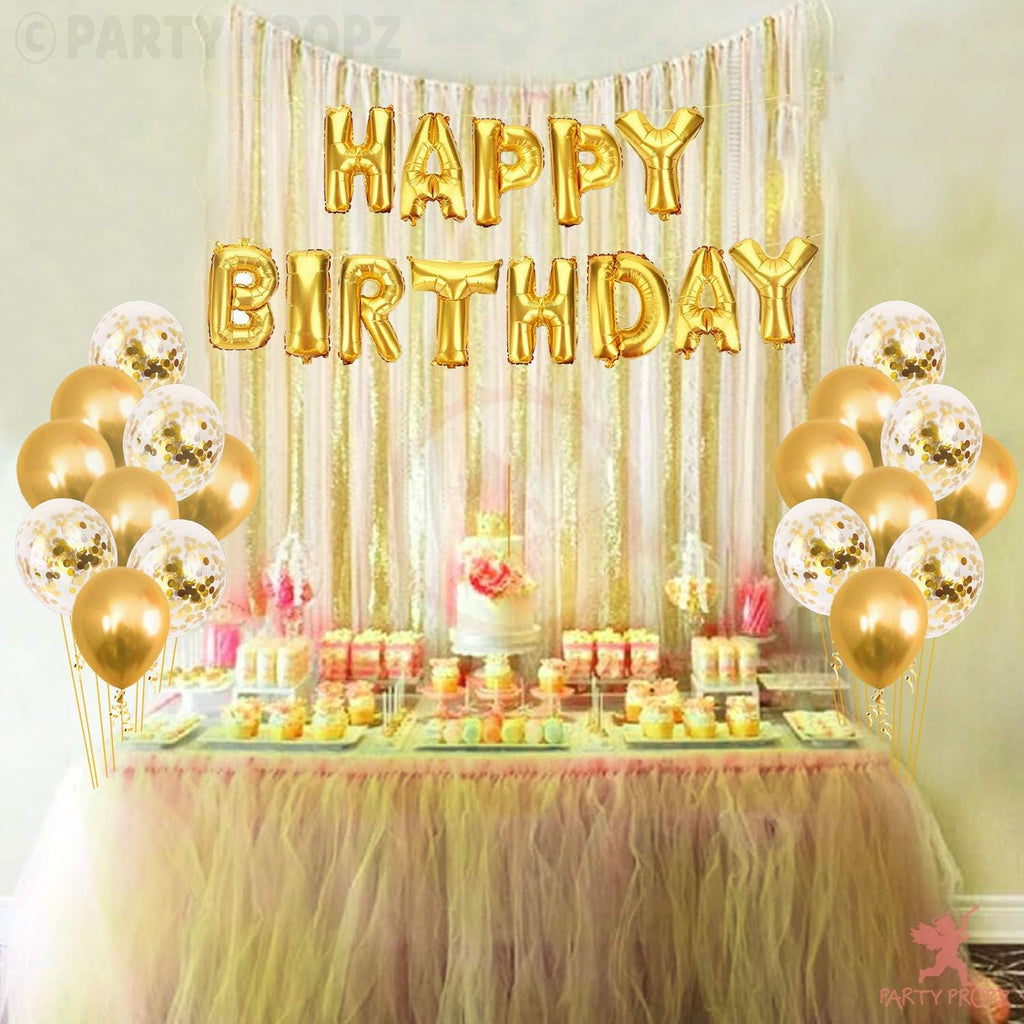 Golden Birthday Balloon Kit – 25Pcs