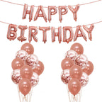25Pcs Balloons Decoration Set – Rose Gold Balloons and Ribbon | Rose Gold Decorations for Girls, Women, 30th, 40th, 50th Decorations