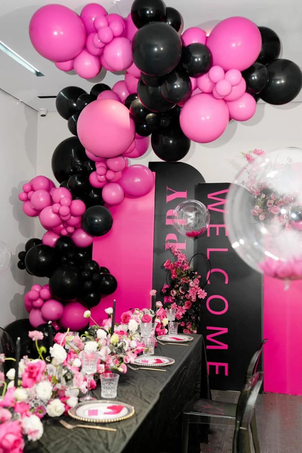 Black Balloons - 12 inch, 50 Pack Latex Party Balloons for Birthday, Graduation, Baby Shower, Halloween, Father's Day - Includes Black Ribbon