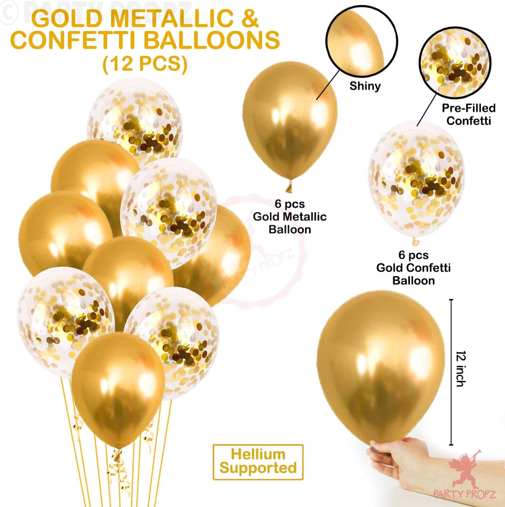 Golden Birthday Balloon Kit – 25Pcs