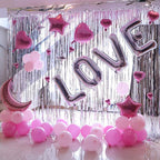 3ft x 6ft Silver Foil Fringe Curtains, Pack of 4 - Tinsel Backdrop for Birthday Decoration, Bachelorette, Baby Shower, Anniversary, Photo Booth
