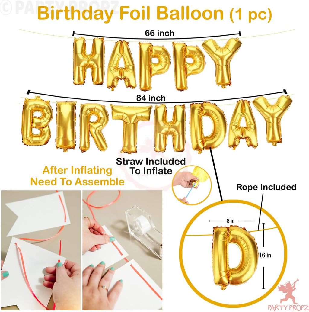 Golden Birthday Balloon Kit – 25Pcs