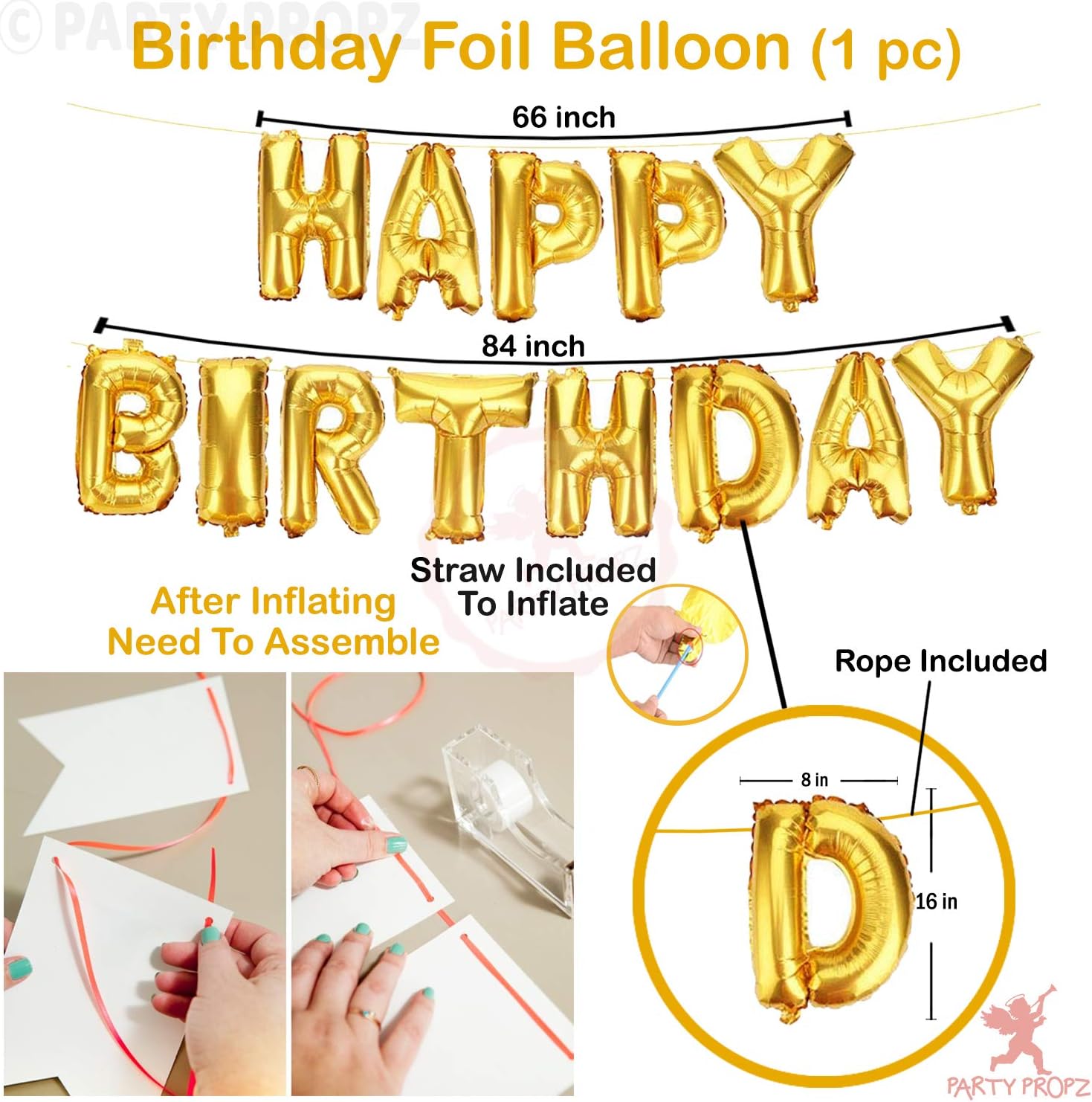 Golden Birthday Balloon Kit – 25Pcs