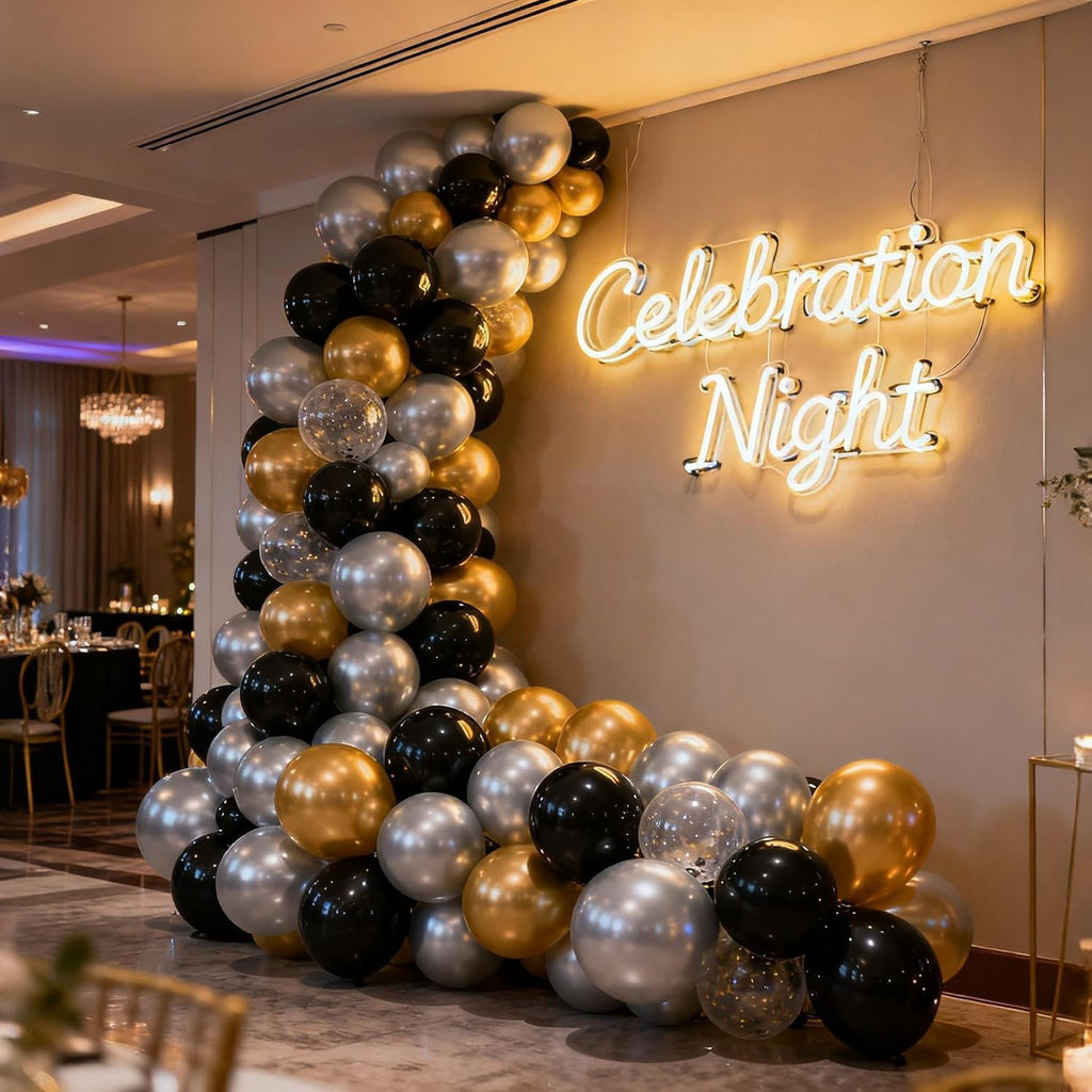 100 Pcs Silver Metallic Balloons for Birthday Balloons Decoration, Balloons for Birthday, Anniversaries, Husband, Wife, Kids, Adults