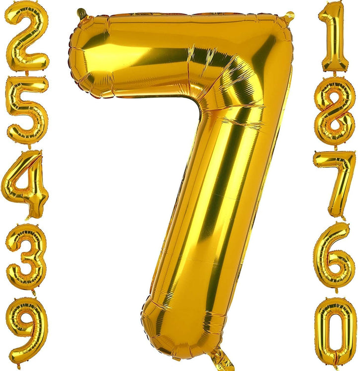 Gold Number 7 Foil Balloon 32 Inch