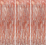 3Pcs Blue Foil Fringe Curtain Shimmer Backdrop for Birthday Party