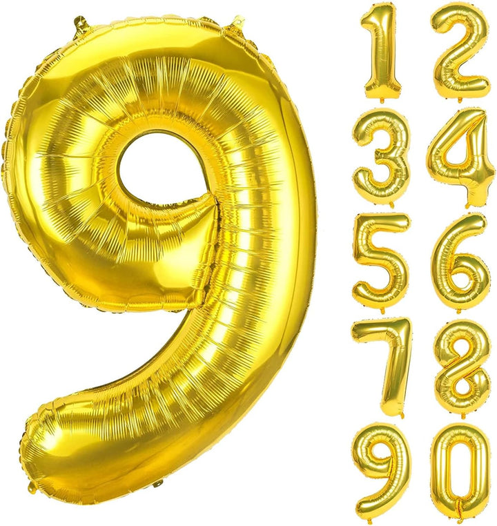 Gold Number 9 Foil Balloon 32 Inch