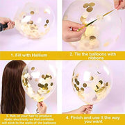25Pcs Golden Happy Birthday Foil Balloon, Confetti and Metallic Balloons Combo for Birthday Decoration Items for Kids