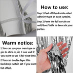3ft x 6ft Silver Foil Fringe Curtains, Pack of 4 - Tinsel Backdrop for Birthday Decoration, Bachelorette, Baby Shower, Anniversary, Photo Booth