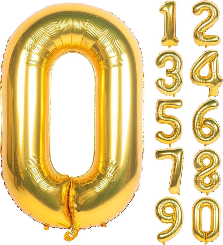 Gold Number 0 Foil Balloon 32 Inch