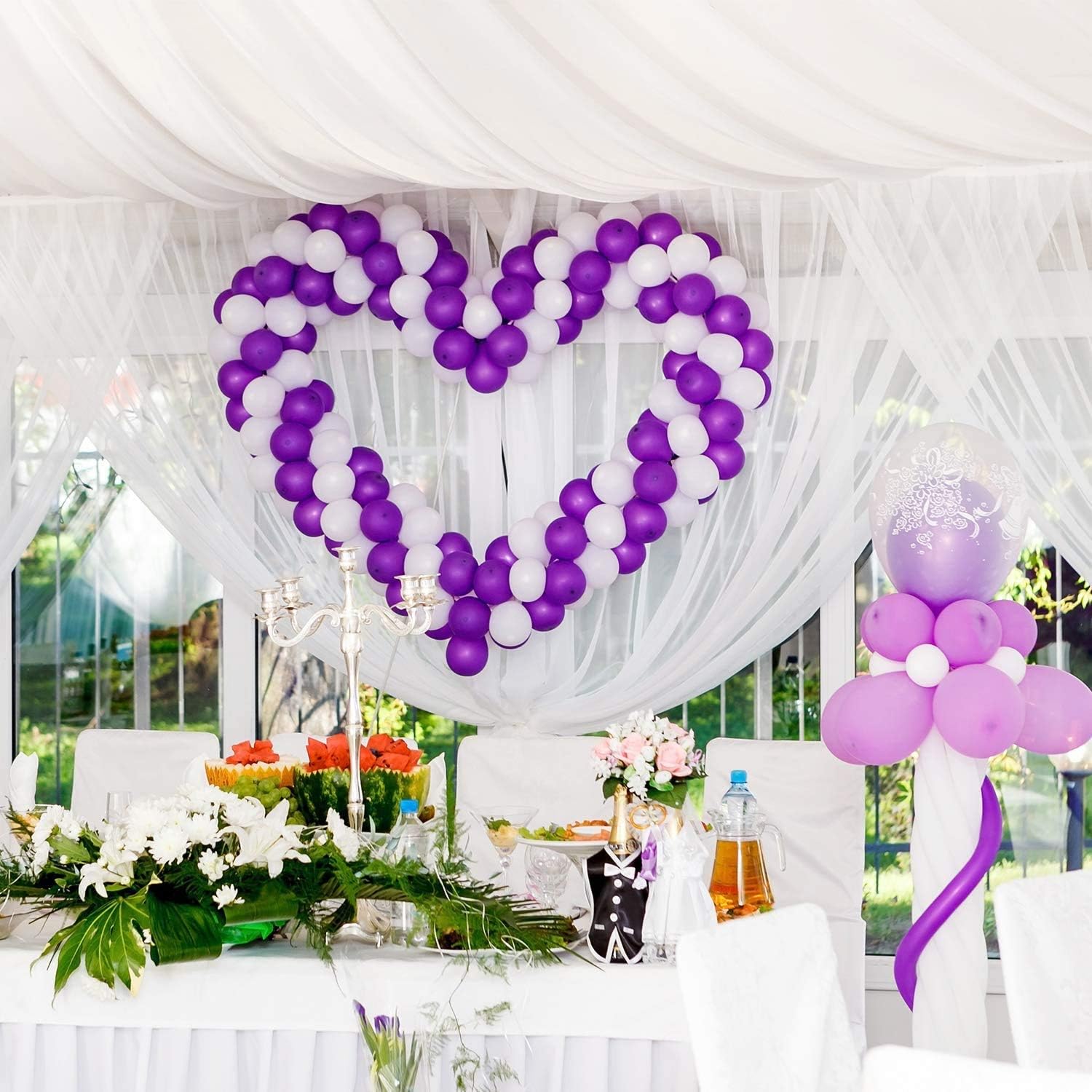 15m Balloon Arch Strip Tape Clear Balloon Garland Kit for Wedding Party Decorations, Large