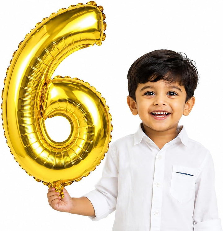 Gold Number 6 Foil Balloon 16 Inch