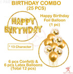 Golden Birthday Balloon Kit – 25Pcs