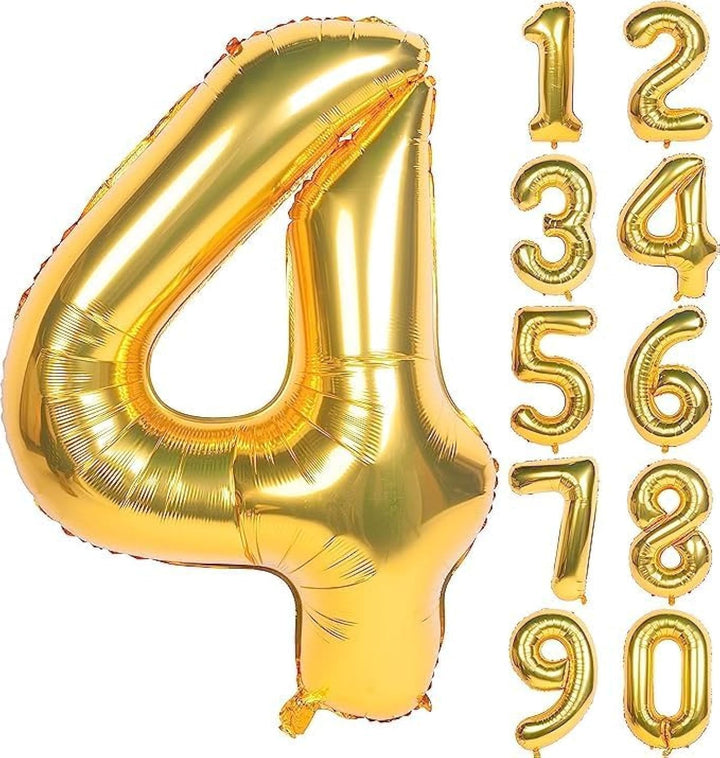 Gold Number 4 Foil Balloon 32 Inch