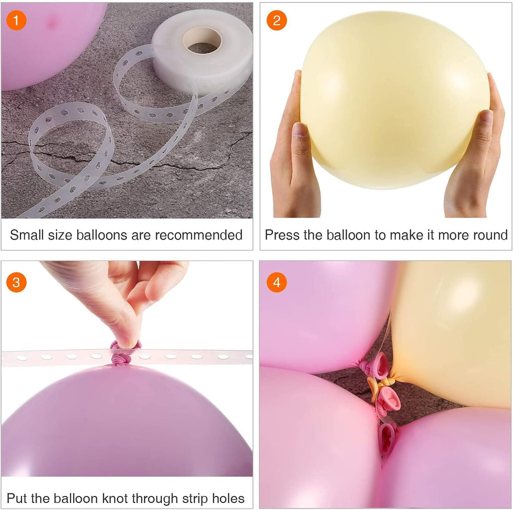 15m Balloon Arch Strip Tape Clear Balloon Garland Kit for Wedding Party Decorations, Large