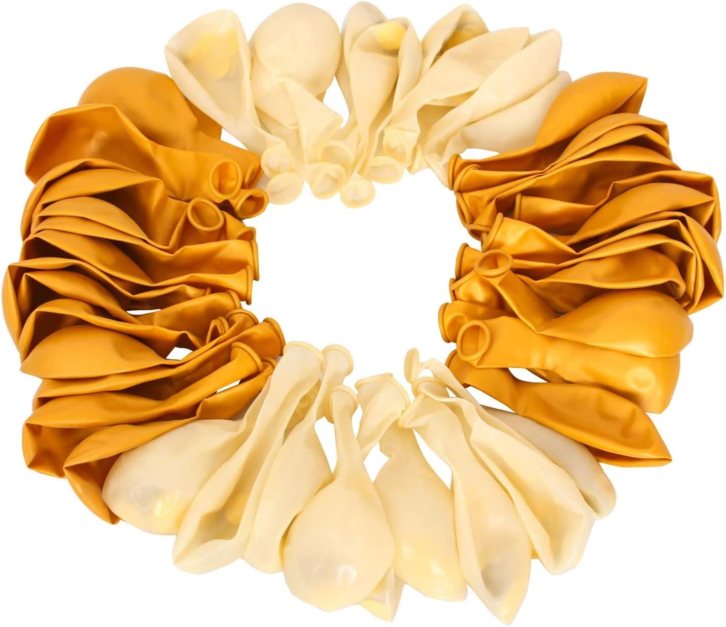50 12-inch Latex Balloons, 25 Pearlized Pearlescent Gold+25 Transparent with Confetti Large Thick Big Round Shining Biodegradable Bulk Helium Gas Air Inflated Kids Birthday Wedding Party Decorations