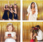Black and Gold Balloons with Paper Pom Poms – Birthday Party Decoration Kit with Pale Champagne Foil Fringe Tinsel Curtain – Black Theme Backdrop Decoration Set