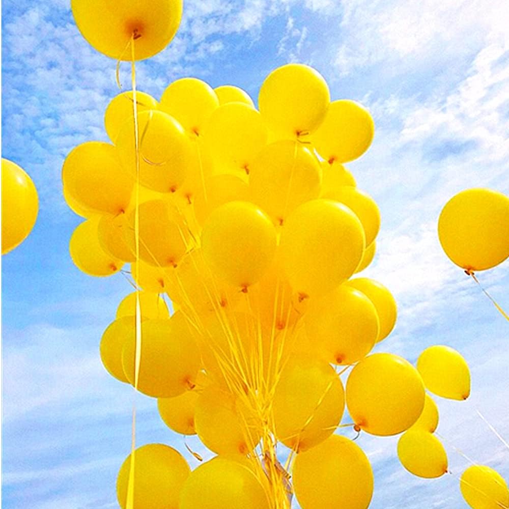 Yellow Balloons Latex Party Balloon - 50 Pack 12 inch Round Helium Balloons for Birthday Wedding Baby Shower Sunflower Honeybee Theme Party Decorations