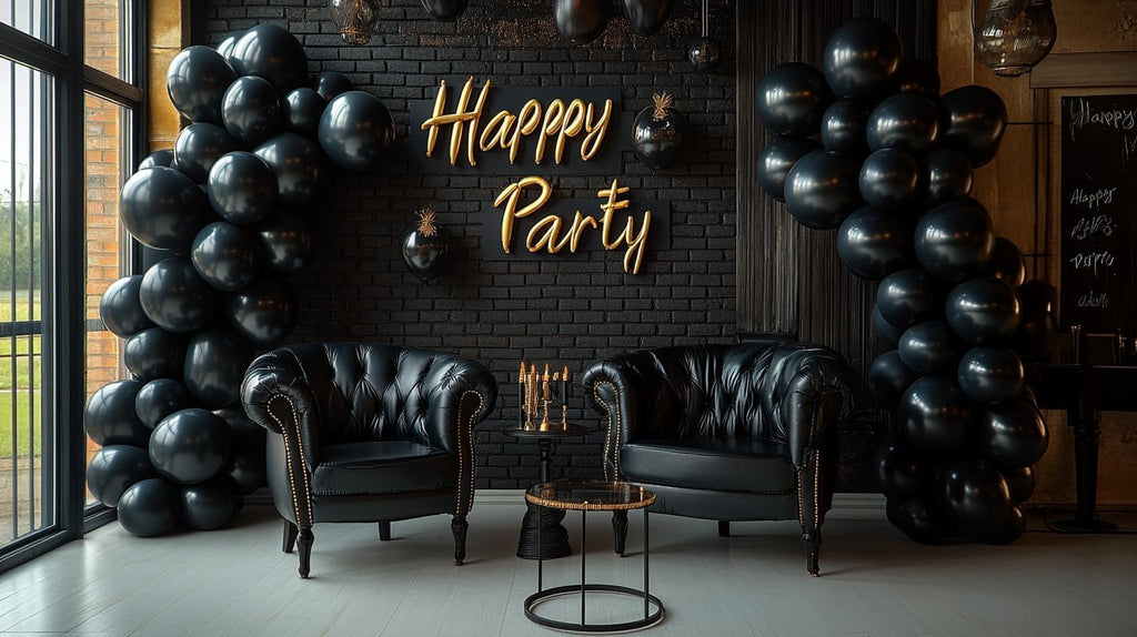 Black Balloons Latex Party Balloons – 100 Pack, 12 Inch Round Helium Balloons for Black Themed Wedding, Graduation, Anniversary, Birthday Party Backdrop Decorations