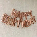 Happy Birthday Decoration Set – Rose Gold | 13pcs Letter 2pcs Star Foil, 4pcs Confetti, 11pcs Latex – Party Supplies for Birthday Celebrations