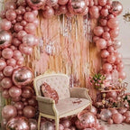 Rose Gold Metallic Balloons for Bachelorette Party Decoration, Birthday, Anniversary – Pack of 50