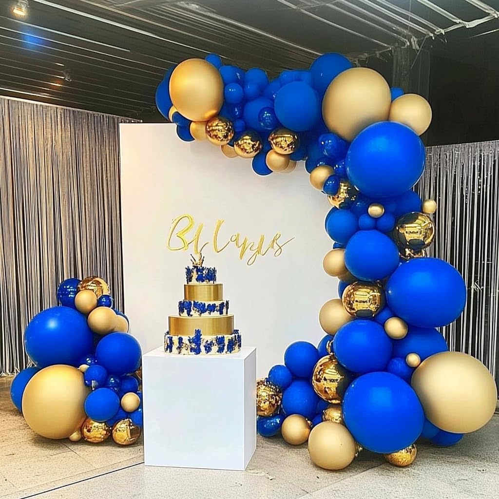 Royal Blue Latex Party Balloons - 100 Pack 12 inch Round Helium Blue Balloons for Birthday, Graduation, Baseball, Nautical, 4th of July, Independence, Memorial Day, Patriotic Party Decorations