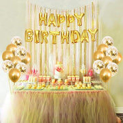 25Pcs Golden Happy Birthday Foil Balloon, Confetti and Metallic Balloons Combo for Birthday Decoration Items for Kids