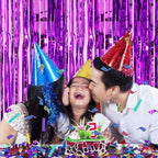 Foil Curtain/Foil Fringe Curtain/Party Decorations/Fringe Curtain/Foil Fringe Streamers/Tinsel Backdrop for Birthday, Baby Shower (SET OF 2)