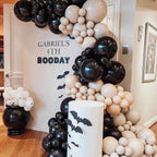 Black Balloons - 12 inch, 50 Pack Latex Party Balloons for Birthday, Graduation, Baby Shower, Halloween, Father's Day - Includes Black Ribbon