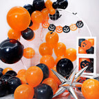 12 inch Burnt Orange Latex Balloons, 50 Pack with Orange Ribbon - Helium Quality for Birthday, Graduation, Baby Shower, Halloween, Christmas, Wedding Parties