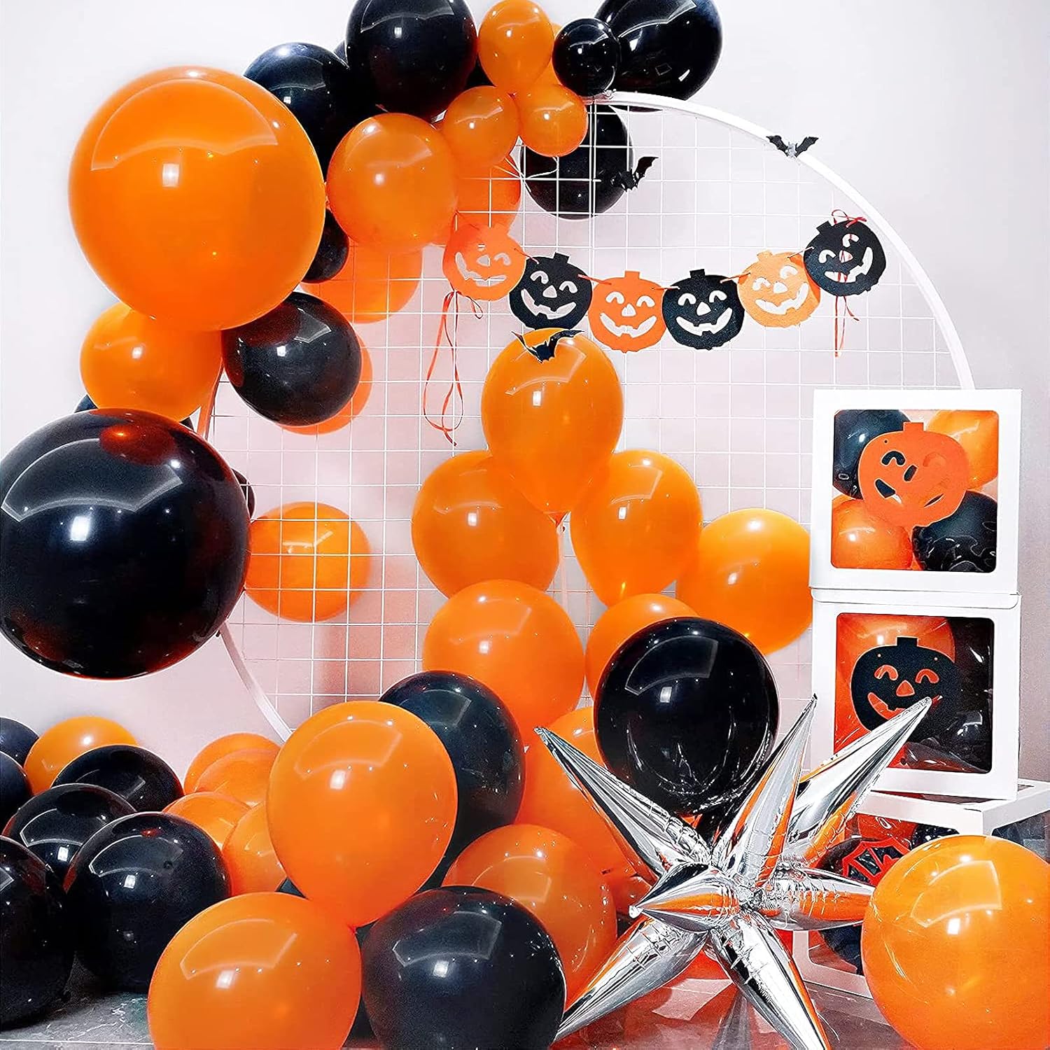 12 inch Burnt Orange Latex Balloons, 50 Pack with Orange Ribbon - Helium Quality for Birthday, Graduation, Baby Shower, Halloween, Christmas, Wedding Parties