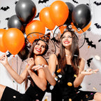 12 inch Burnt Orange Latex Balloons, 50 Pack with Orange Ribbon - Helium Quality for Birthday, Graduation, Baby Shower, Halloween, Christmas, Wedding Parties