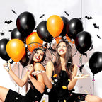 Black Balloons - 12 inch, 50 Pack Latex Party Balloons for Birthday, Graduation, Baby Shower, Halloween, Father's Day - Includes Black Ribbon