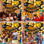 Led Happy Birthday Combo (Golden Black Combo)