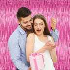 Birthday Foil Curtain – Pack of 3, Pink, Size 3ft x 6ft | Fringe Curtains for Party Decoration, Anniversary, Bachelorette, Baby Shower, Bridal Shower