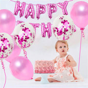 25Pcs Golden Happy Birthday Foil Balloon, Confetti and Metallic Balloons Combo for Birthday Decoration Items for Kids