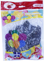Black Balloons Round - Standard (12 inchx40Pcs)