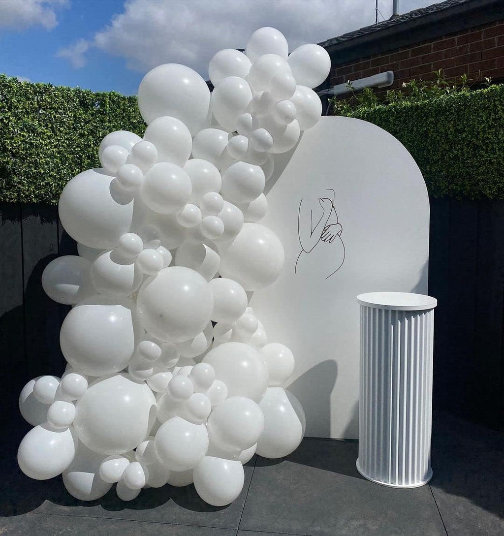 White Balloons Latex Party Balloons - 50 Pack 12 inch Helium Matte White Balloons for Wedding Graduation Baby Shower Birthday Anniversary Party Decorations