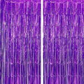 Foil Curtain/Foil Fringe Curtain/Party Decorations/Fringe Curtain/Foil Fringe Streamers/Tinsel Backdrop for Birthday, Baby Shower (SET OF 2)