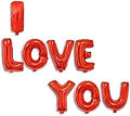 I Love You Red Letter Balloons – 8 Pcs