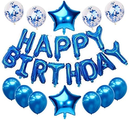 Haimimall Blue Birthday Balloon –25 Pcs
