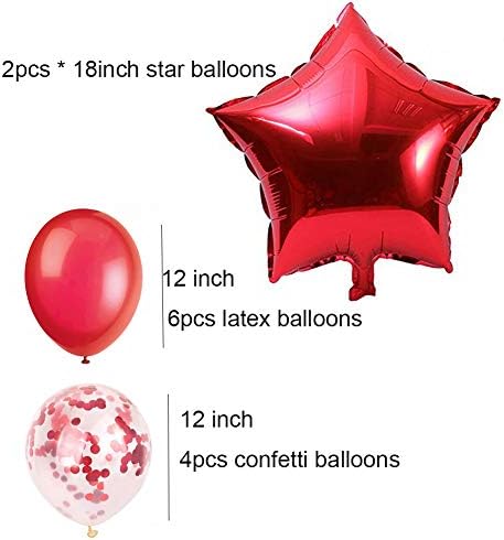 Red Happy Birthday Balloons